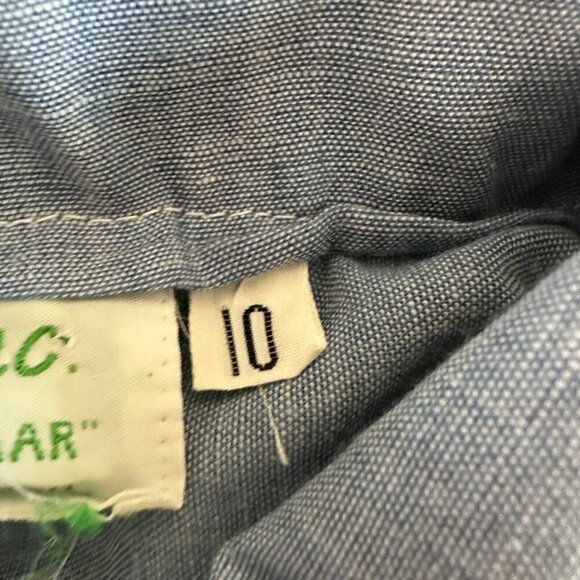 Vintage 70s Western Patchwork Button Shirt Womens Chambray Denim - Picture 13 of 16